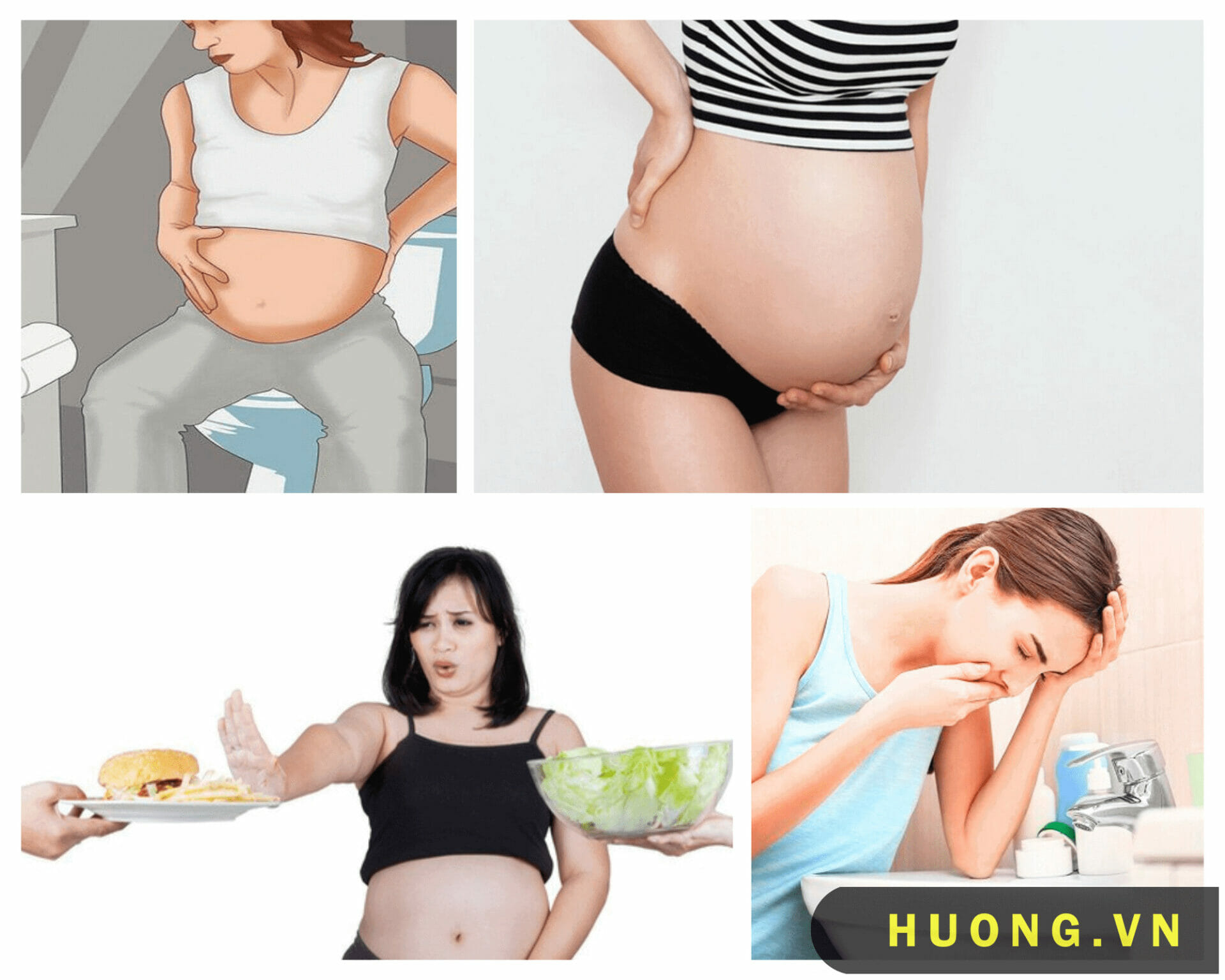 Đầy bụng khi mang thai