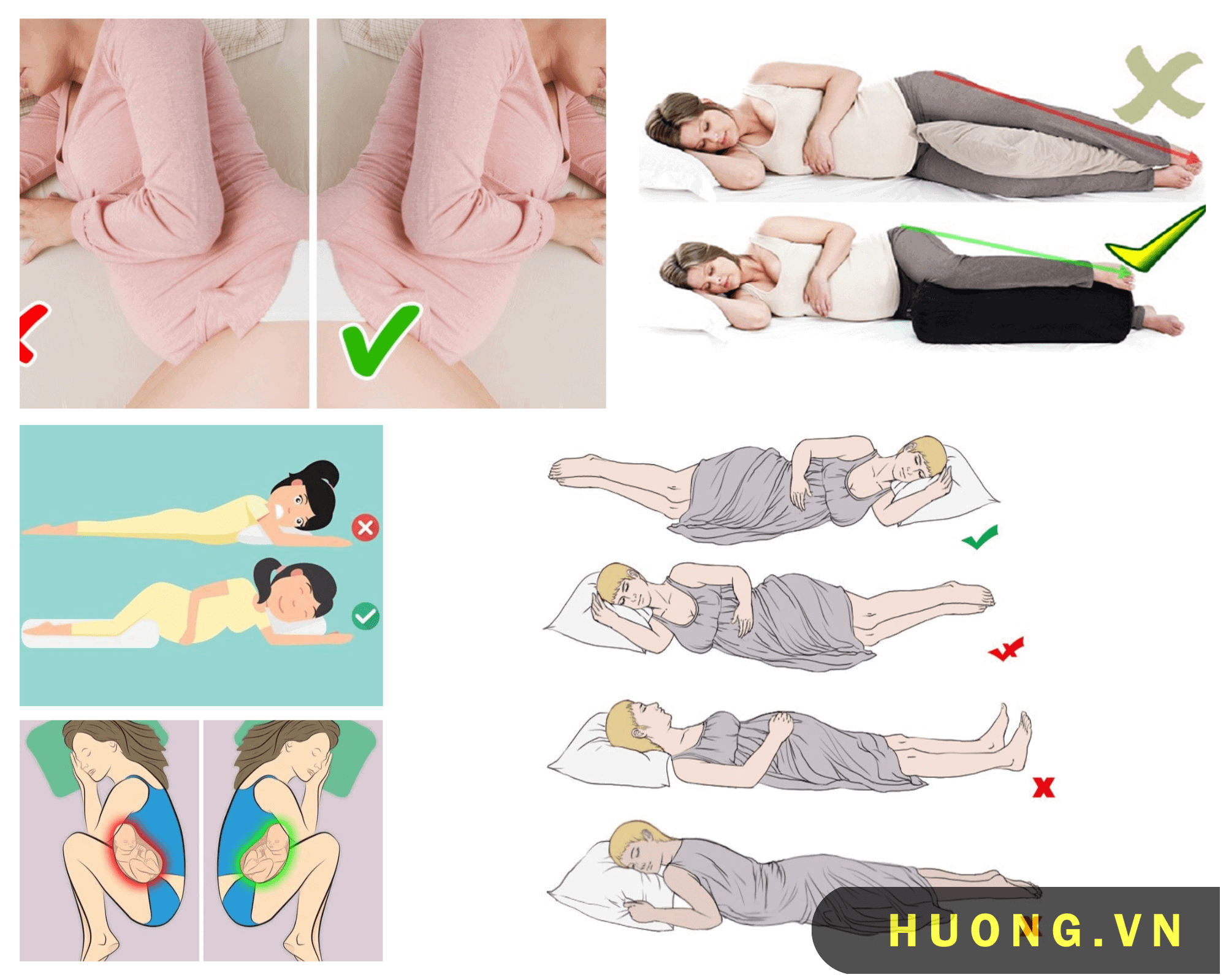 tư thế ngủ cho bà bầu