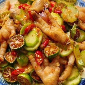 Cách làm chân gà sốt Thái trộn cóc non chua cay đậm đà ai cũng thích