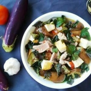 Cách nấu canh cà tím sườn non ngon tuyệt