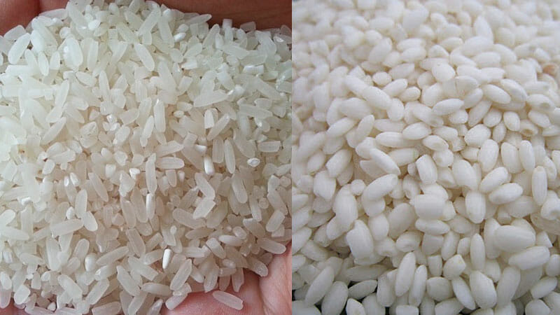 Trộn gạo nếp với một ít gạo tẻ
