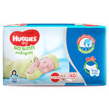 Miếng Lót Sơ Sinh Huggies Dry Newborn 2 - 40 (40 Miếng) - Bao Bì Mới | cửa hàng sữa Gia Bình | Tiki
