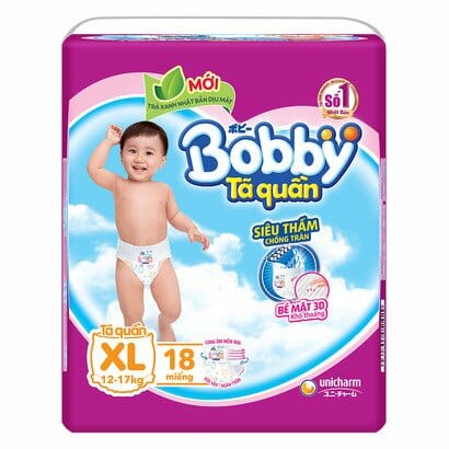 Tã quần Bobby XL 18 – beongbaby