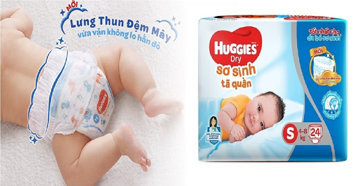 Review các loại tã quần Huggies cho trẻ sơ sinh trên thị trường hiện nay | websosanh.vn