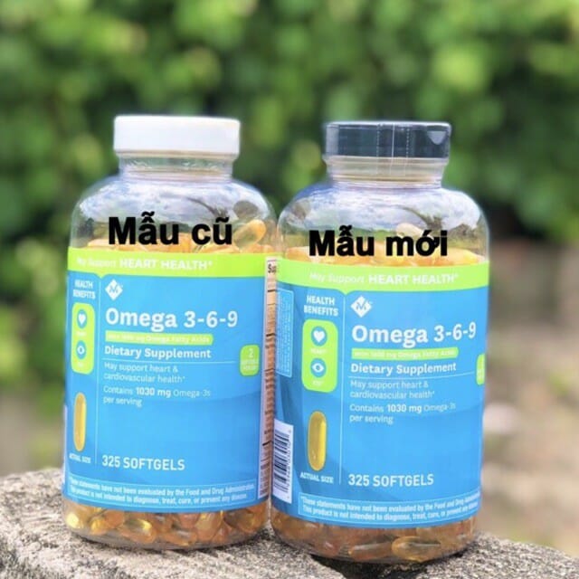 Viên uống dầu cá member s mark omega 3-6-9 supports heart health, 325 viên (mẫu mới) - nhập khẩu mỹ | Vitamin tổng hợp 