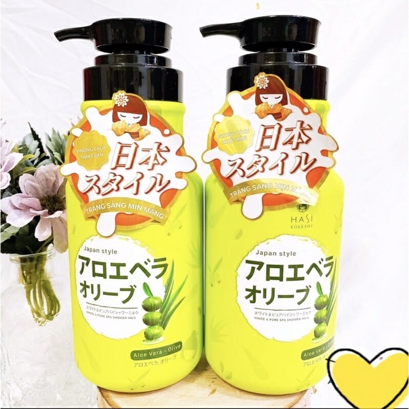 Sữa tắm Spa Dưỡng Ẩm và Trắng Da HASI KOKESHI - Sữa tắm, xà bông, muối tắm