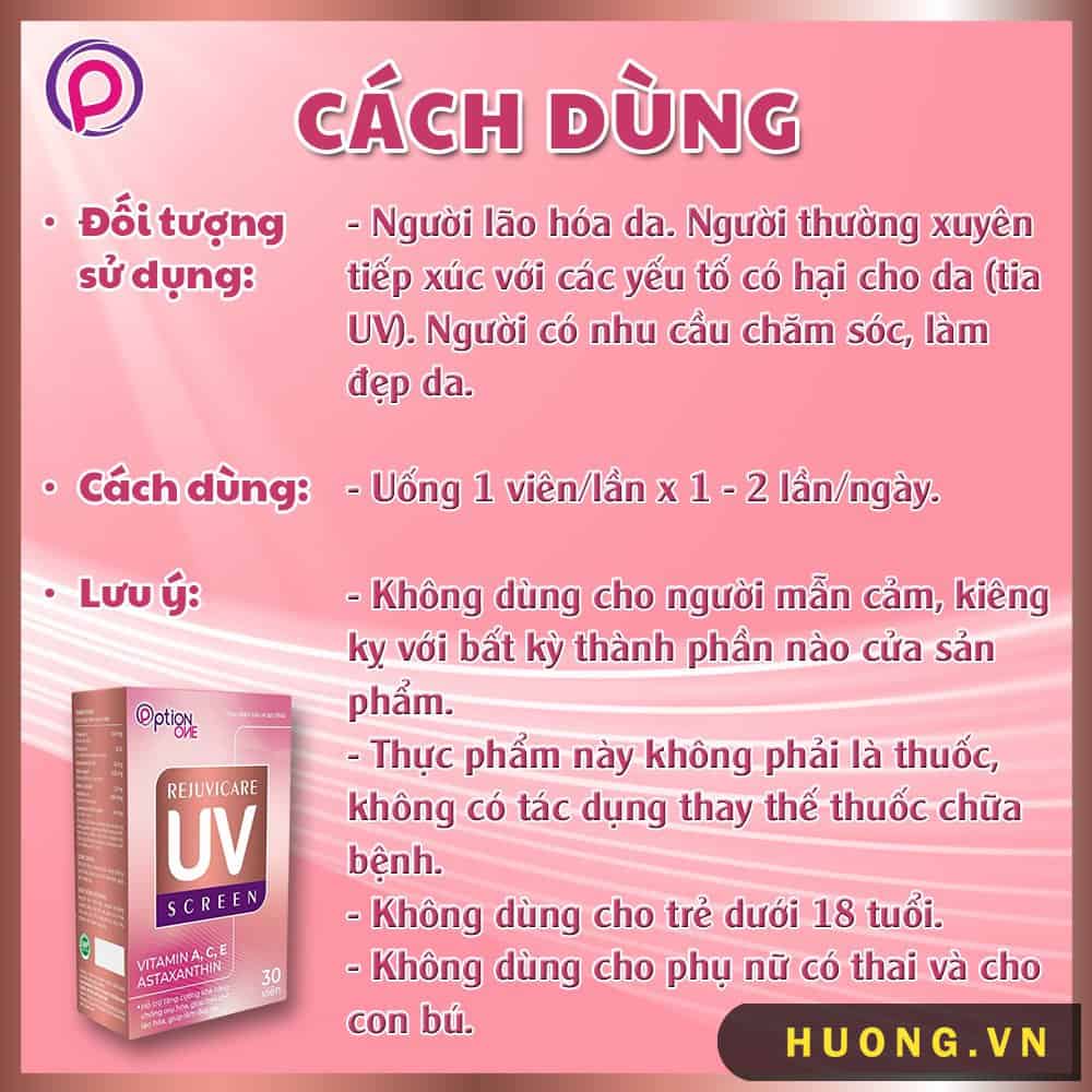 Hướng dẫn dùng viên uống chống nắng 