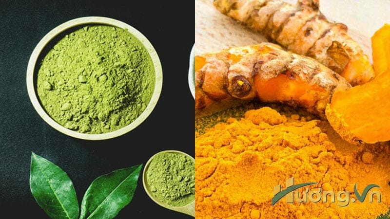 mặt nạ trà xanh và nghệ