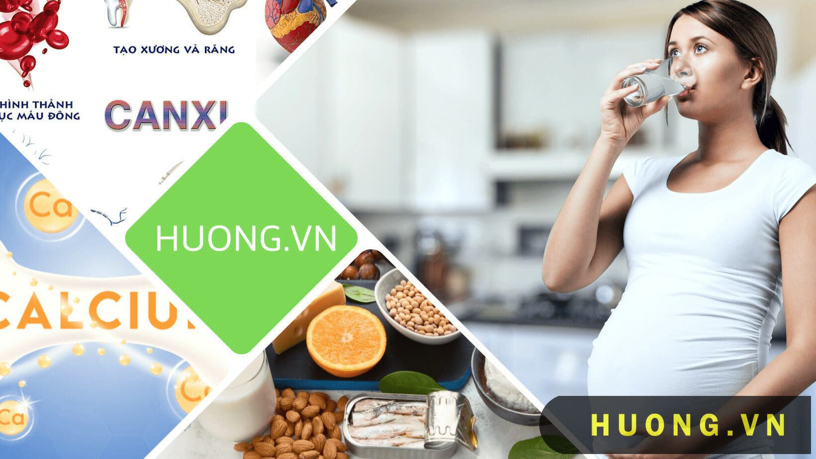 Hình ảnh cách uống canxi cho bà bầu